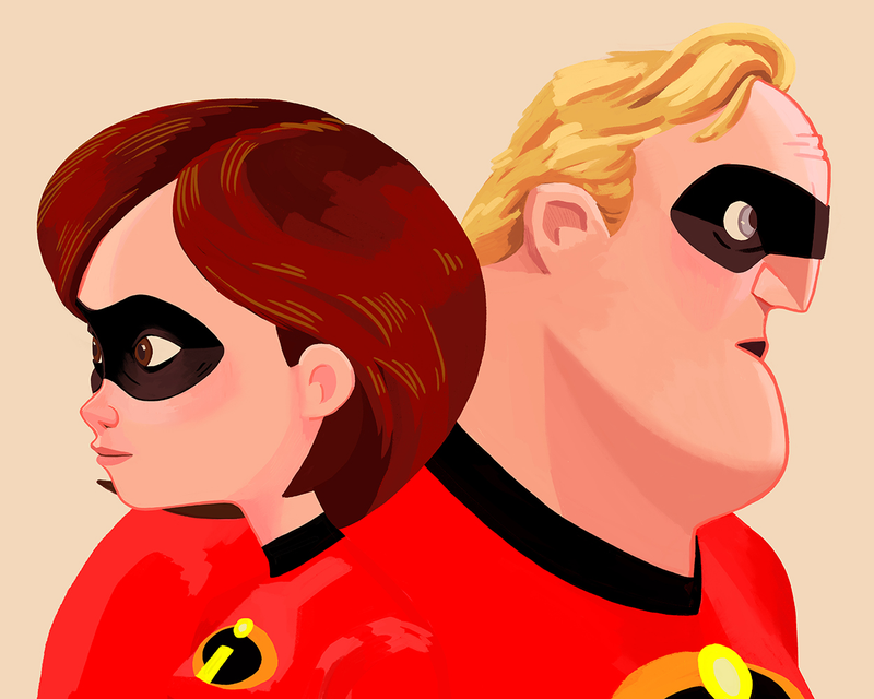 Bob and Helen from The Incredibles